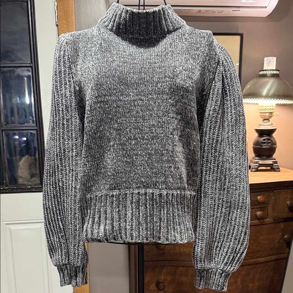 Elegant Charcoal Turtleneck Sweater